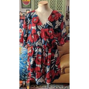 Floral print women's romper